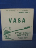 Vintage Packaging: Vasa Sweet Cream Butter 4 Quarters Box – Vasa, Minn.