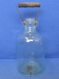 Vintage double handled Glass Bottle “Figaro Chemical Co. Dallas Tex. -  8 1/2” Tx 4 1/4” DIA base