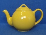 Lipton's Tea Pot by Hall China – Mustard Yellow – 9” wide from Spout to Handle