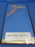 Advertising Mirror w Pheasant “Maple Springs Novelty Co – Jack Lowrie, Prop. Lake City & Wabasha