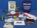 Advertising Smalls:Mostly Lake City, MN – 1935 State Fair Pinback – Pocket Knife – Key Chains