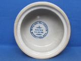 Stoneware Salt Feeder by Ideal Salt Feeder Co of Morristown, Minn. - 9” in diameter at top
