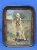 Antique Metal Tray “Golden Anniversary Lake City, Minn. 1863-1913 – H.A. Young & Co.”