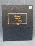 Mercury Dime Book – 40 Coins(holds 81) – 1920-1945 – As shown – Did not verify if each coin was in t