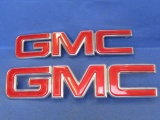 2 GMC Medallions from a Truck (Both Sides) Each appx 13” L – Plastic