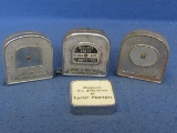 4 Metal Pocket Tape Measures: 2 Lufkin, 1 Millers Falls – Made in USA & 1 Barlow