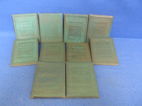 10 Little Leather Library Books 4 Longfellow & 6 Kipling – Each is appx 4” T x 3 1/4” W in Embossed