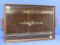 Vintage Serving Tray: 13 1/4” x 19” Wooden Framed with Reverse Painted Glass over Wood Grain  Print