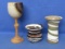2 Vintage Desert Sands Pottery: Barstow Calif. & Boulder City, Nev.  & Artisanal Pottery & Wood Gobl