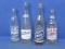4 Vintage Pop Bottles: Sun Rise 7 oz, DIX 8 oz, Nesbitt's 10 oz, O-So Grape 7 oz