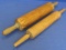 Pair of Wooden Rolling Pins  Appx 17” L each 2” & 3 1/2” Appx