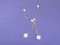 Pretty Sterling Silver & Light Blue Stone Necklace – Moonstone? 18” long w 1 3/4” drop