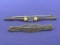 2 Vintage Sterling Silver Bar Pins – 1 w Pearls & Blue Stone 2 1/4” long – 5.0 grams