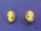 Vintage 14 Kt Gold Earrings w Carved Shell Cameos – 8mm long – Weight is 1.1 gram