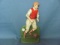 Cast Iron Soccer Player Door Stop – 10 1/8” T – Seller's Last One – As Shown