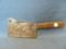 Meat Cleaver With Wood Handle – Blade 6 1/4” L – Some Rust – As Shown