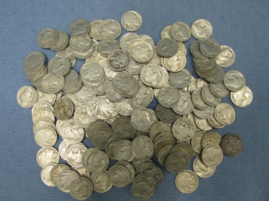 Lot of ~175 Buffalo Nickels – Unsearched – As shown