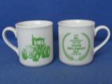 2 John Deere 4450  Tractor Coffee Mugs:  1959-1989 Hohn Implement Inc. Adrian, MN