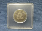 1876-CC Seated Liberty Quarter – In protective case
