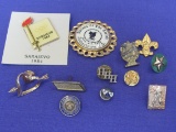 Lot of Small/Tack Pins – 1958 Sisters of the Swish – Telephone Workers Pin & more