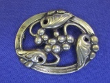 Vintage CORO Sterling Silver Pin – 1 3/4” wide – 10.3 grams – Good vintage condition, as shown
