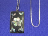 Sterling Pendant made in Mexico with two 18” Sterling Silver Chains – 7.3 grams