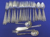 Set of Sterling Silver Flatware – 29 Pieces – Total weight is 38.2 average ounces – Floral Design