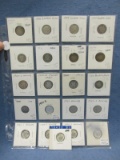 Lot of 21 Silver Dimes – 8 Barber Dimes, 13 Mercury Dimes – 1900-1945 – As shown