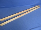 2  Yard Stick Walking Sticks from Farm Bureau  - Each appx 35” Long