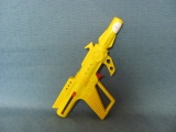 Yellow Plastic Space Dart Gun – China – 8” L Works – No Darts – As Shown
