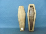 Homemade Oak Wood Casket – 10 1/4” L – Needs Staining – As Shown