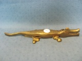 Brass Alligator / Crocodile Nut Cracker – 9 1/4” L – As Shown