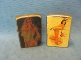 Zippo & Morlite Pin-Up Lighters – Both Need Fluid – As Shown