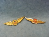 Delta & Western Airlines Plastic Wings Pin – 2 1/2” L – As Shown