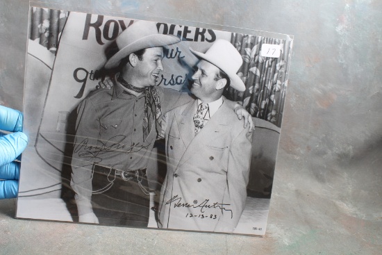 Roy Rogers & Gene Autry 8x10 B&W Photo
