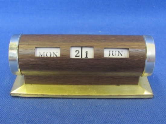 Small Desk Calender with Day, Date & Month – 4 3/8” wide – 1 3/4” tall