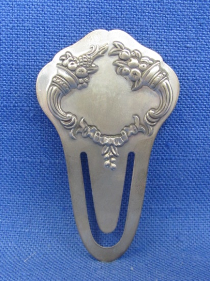Reed & Barton Sterling Silver Bookmark – Cornucopia Design – 2 3/4” long – 9.6 grams