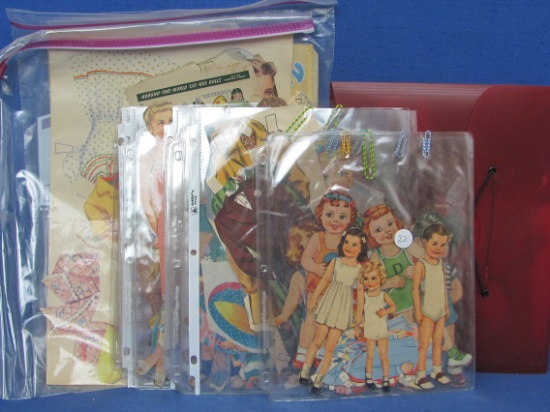 Large Mixed Lot of Vintage Paper Dolls – Most without their Books – Dagwood & more