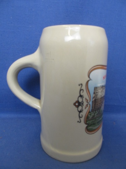 1 Liter Stoneware Beer Stein “Kreuzberg about 1870” shows Kloster Kreuzberg with the Brewery