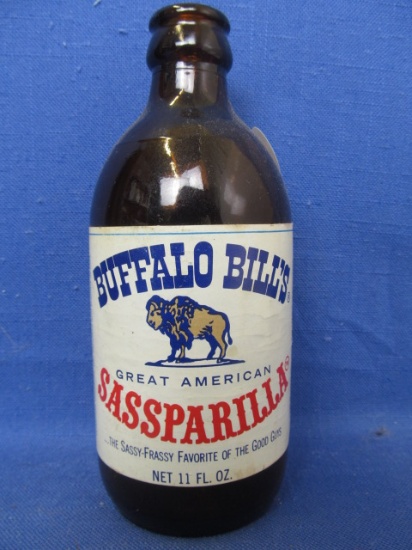 Buffalo Bill's Great American Sassparilla (TM) – Bottle 6 1/2” T x 2 1/4” DIA