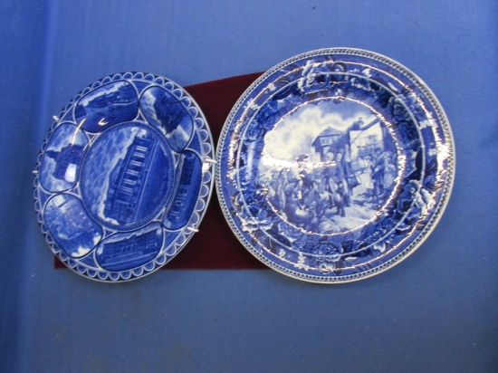 2 Collector Plates & (1) With Plate Hanger – The Capture Of Vincennes Is 9 1/4” - Other Plate is 10”