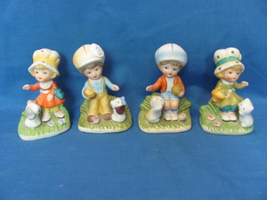 Homco Figurines (4) – Taiwan – Tallest 4” - No Chips/Cracks