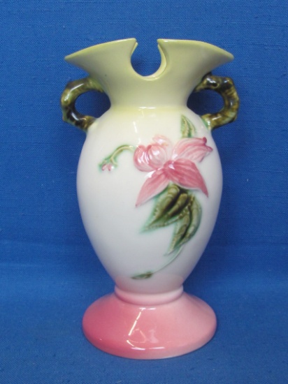 Hull Pottery Vase – Woodland Chartreuse Pink (Glossy) W4 – 7” tall – Very very good condition