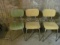 School Chairs (3) – Green & Yellowish – 30' T – As Shown