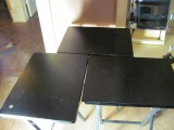 3 Wood Folding TV Tray – 14 1/2” x 19 1/4” - 26 1/2” T