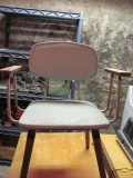 Retro Vinyl Covered Desk Chair – 30 1/2” T – As Shown