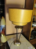 Retro Two Shaded Lamp – 27 3/4” T – Works – As Shown