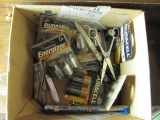 Box of Batteries – Scissors – Pencils – Some New – As Shown