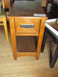 Wood End Table With Drawer – 13” x 22” - As Shown