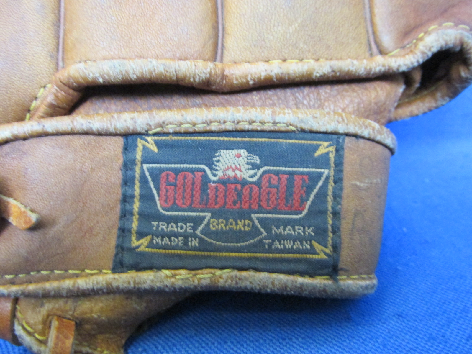 Vintage Baseball Glove Marked Gold Eagle Semi Pro